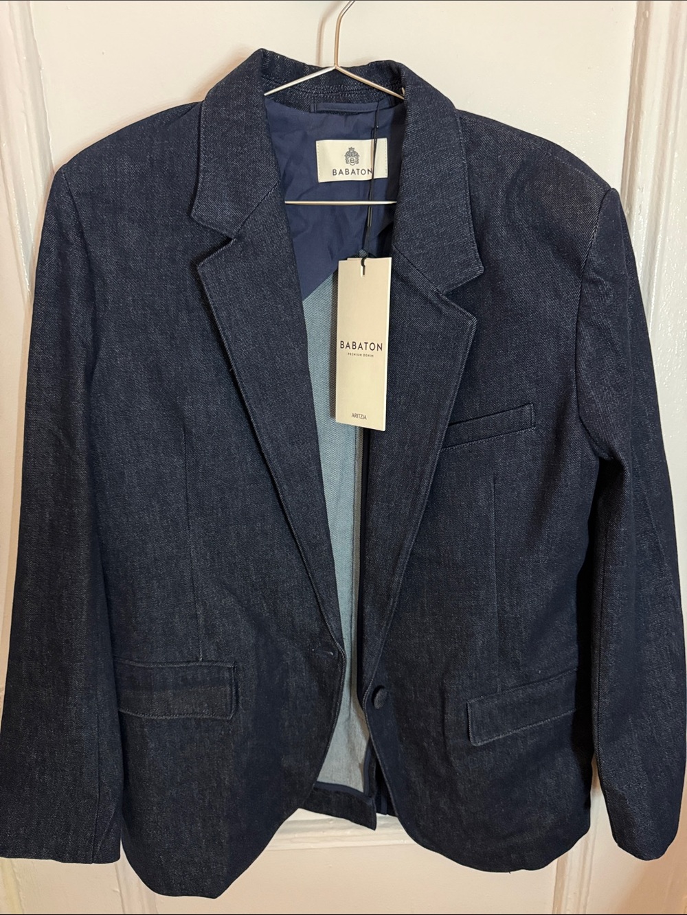 ARITZIA Babaton Dark Navy Denim Blazer